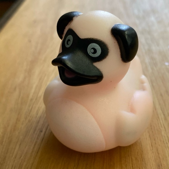 Rubber Duck Pug Dog Decor Car Office Dog Pastel Pink Black Ducked Jeep Cruise - Picture 1 of 6